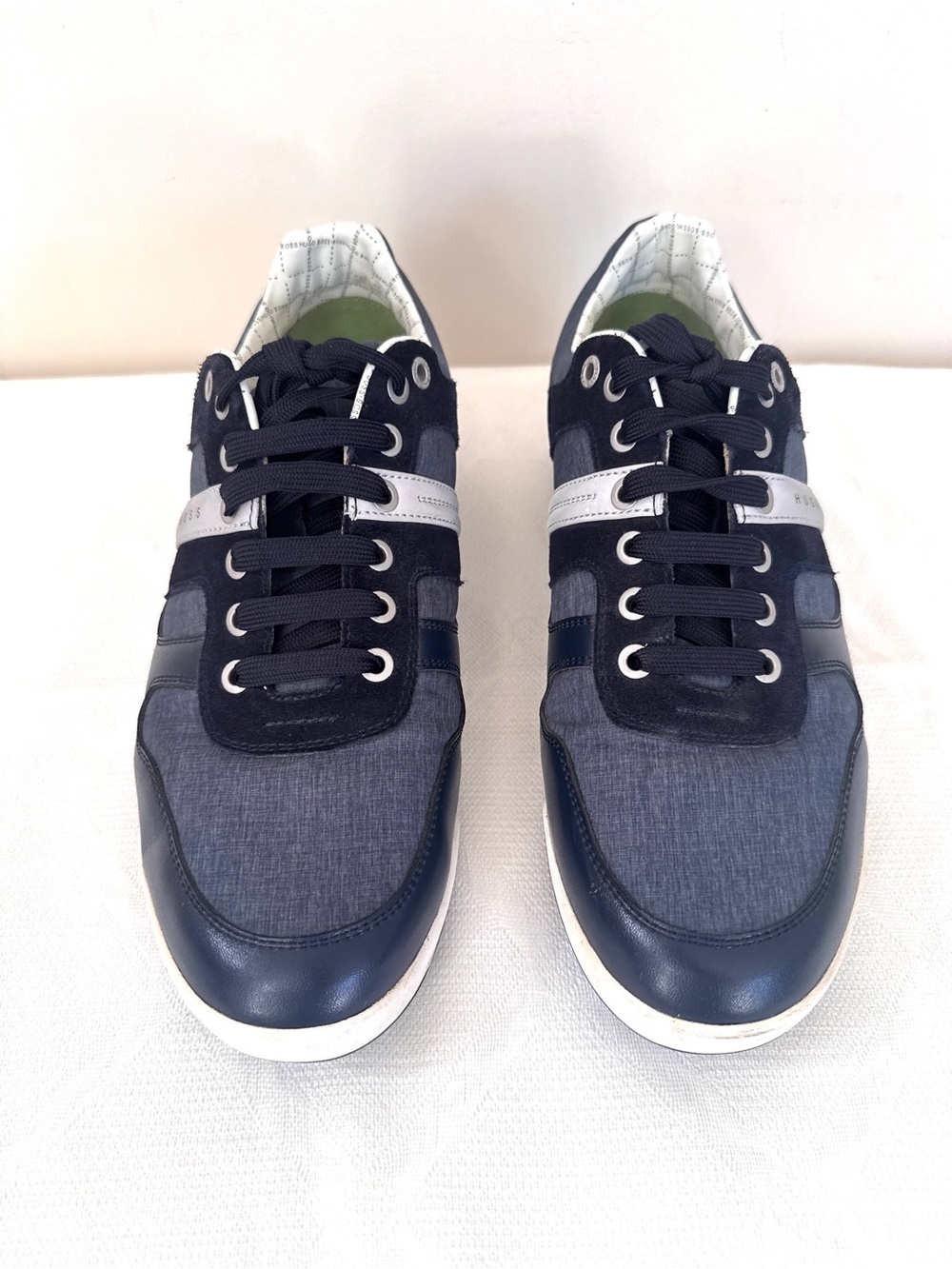Hugo Boss Men's Navy and Gray Casual Lace-Up Sneakers